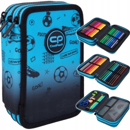 Coolpack Piórnik Trzykomorowy Wyposażeniem Jumper 3 Gradient Blue