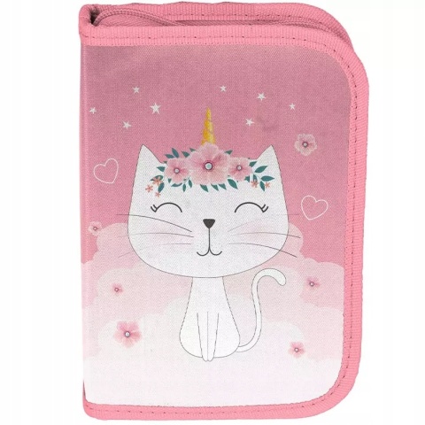 Paso Piórnik Szkolny Rozkładany z Wyposażeniem Cute Kitty Kot Kotek