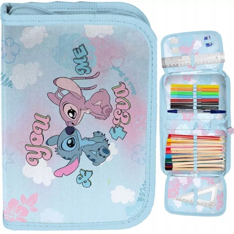 Paso Piórnik Szkolny Rozkładany z Wyposażeniem Stitch Angel Ohana