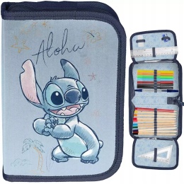 Paso Piórnik Szkolny Rozkładany z Wyposażeniem Stitch Blue Aloha