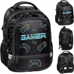 Paso Plecak 2-Komorowy Szkolny dla Klas 1-4 Gaming Gamer Pad