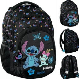 Paso Plecak 3-Komorowy Szkolny dla Klas 1-8 Czarny Stitch Beuniq