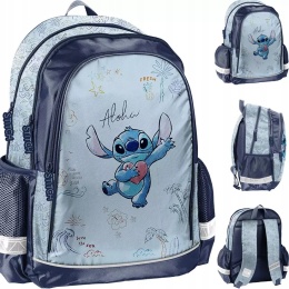 Paso Plecak 3-Komorowy Szkolny dla Klas 1-4 Stitch Blue Aloha