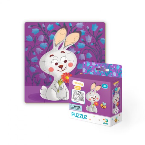 Dodo Puzzle 16 elementów Zając + kolorowanka 240226 Dodo Puzzle 16 elementów Zając + kolorowanka 240226