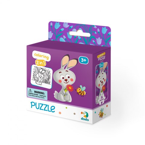 Dodo Puzzle 16 elementów Zając + kolorowanka 240226 Dodo Puzzle 16 elementów Zając + kolorowanka 240226