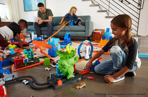 Hot Wheels City Zestaw Starcie z Triceratopsem Hot Wheels City Zestaw Starcie z Triceratopsem