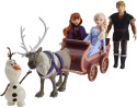 Frozen 2 Kraina Lodu Duży Zestaw Sanie - 5 Lalek!