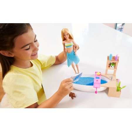 Barbie Lalka Relaks W Kąpieli Wanna + Piesek GJN32 Barbie Lalka Relaks W Kąpieli Wanna + Piesek GJN32