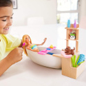 Barbie Lalka Relaks W Kąpieli Wanna + Piesek GJN32