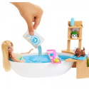 Barbie Lalka Relaks W Kąpieli Wanna + Piesek GJN32