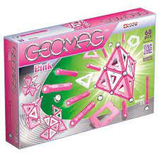 Klocki Magnetyczne Geomag 68 el. Różowe Panele