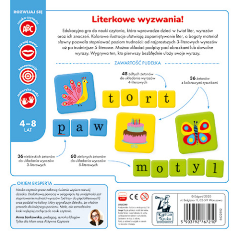 Kapitan Nauka Litera Do Litery 4-8 lat Edukacyjna Kapitan Nauka Litera Do Litery 4-8 lat Edukacyjna