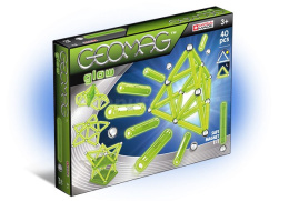 Klocki Magnetyczne Geomag 40 el. Glow Świecące