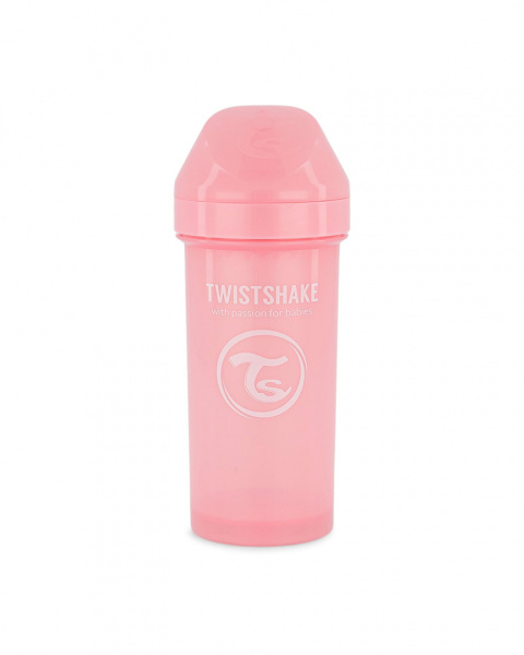 TwistShake Kubek Niekapek Mikser 360ml Różowy 12m+ TwistShake Kubek Niekapek Mikser 360ml Różowy 12m+