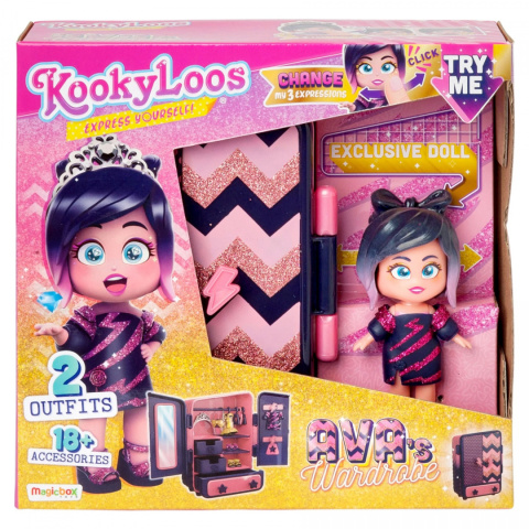 Kookyloos 2 Zestaw Szafa Lalka Ava + Akcesoria Kookyloos 2 Zestaw Szafa Lalka Ava + Akcesoria