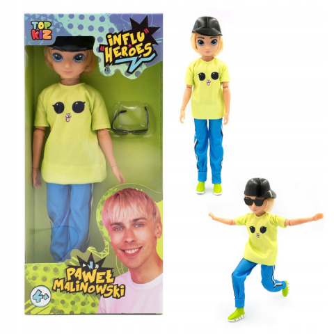 Influ Heroes LalkaPaweł Malinowski + Akcesoria Influ Heroes LalkaPaweł Malinowski + Akcesoria