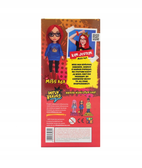 Influ Heroes Lalka Miss Aga + Akcesoria Influ Heroes Lalka Miss Aga + Akcesoria