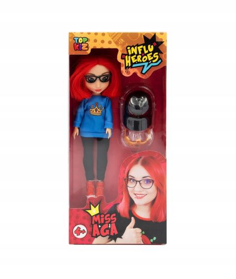 Influ Heroes Lalka Miss Aga + Akcesoria Influ Heroes Lalka Miss Aga + Akcesoria